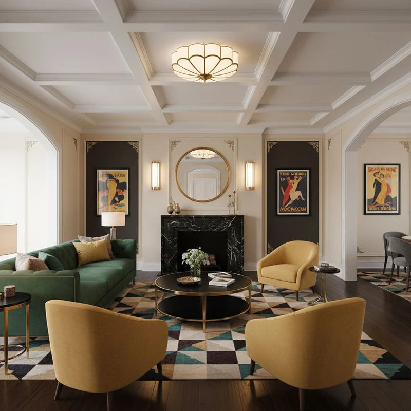 Recessed Multi-Point Ceiling Lamp Floral Interior Style