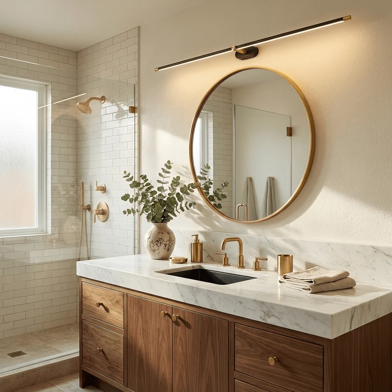 Bathroom LED wall lamp for mirror Slim linear design