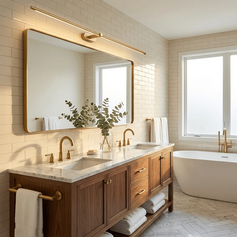 Bathroom LED wall lamp for mirror Slim linear design