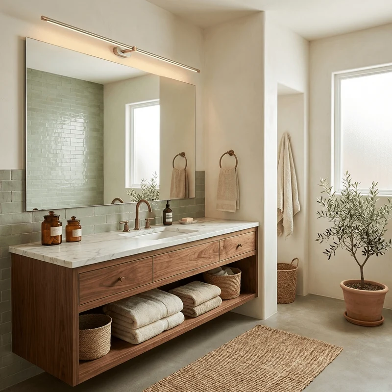 Bathroom LED wall lamp for mirror Slim linear design