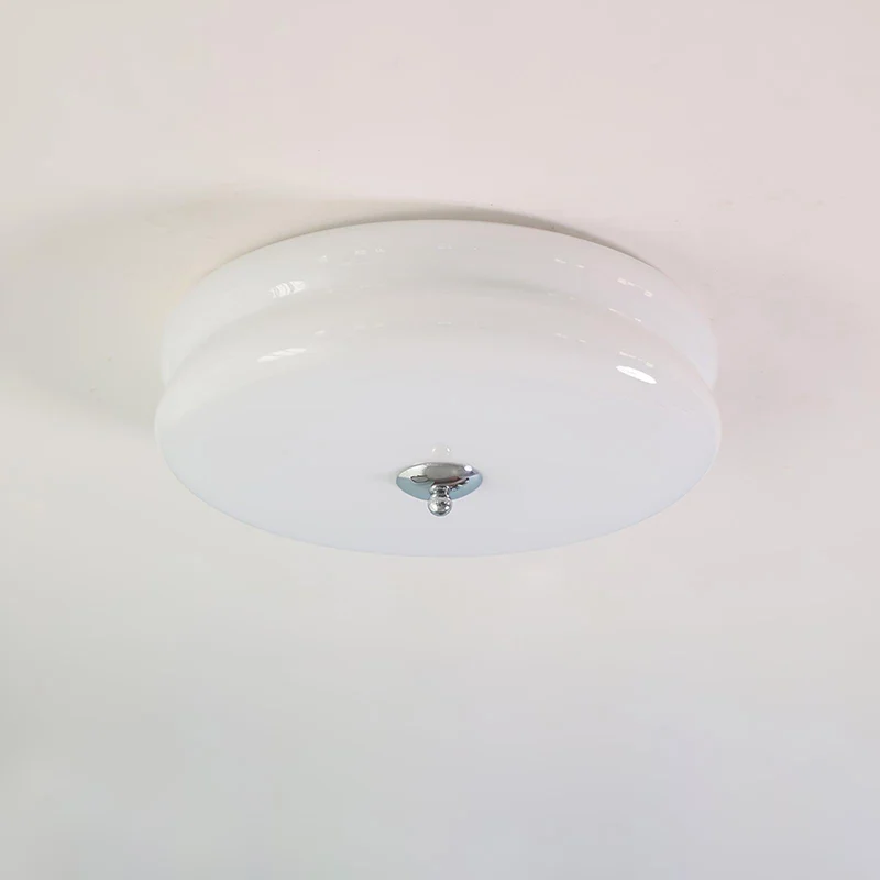 Art Deco Ceiling Lamp with Ribbed Glass Vintage Style