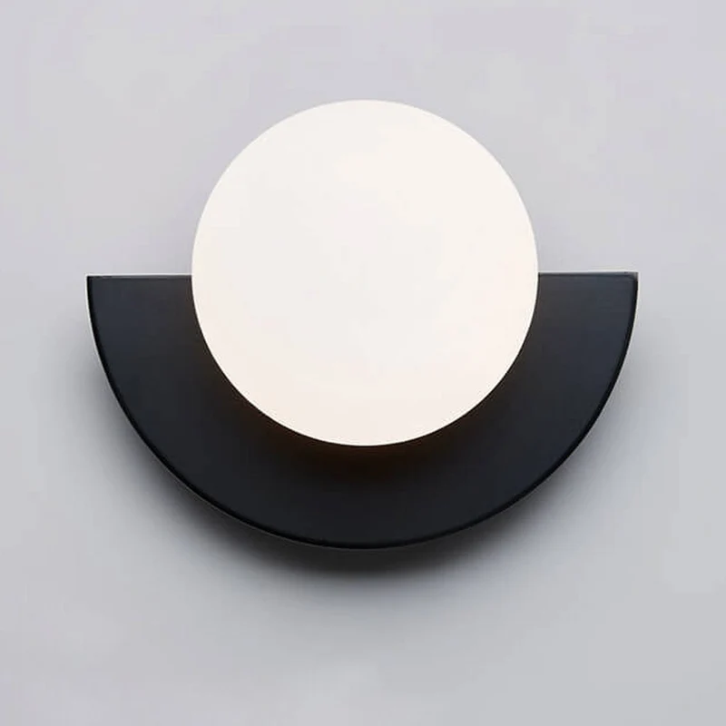 Modern Wall Sconce Colorful Spherical Semi-Circular Lamp