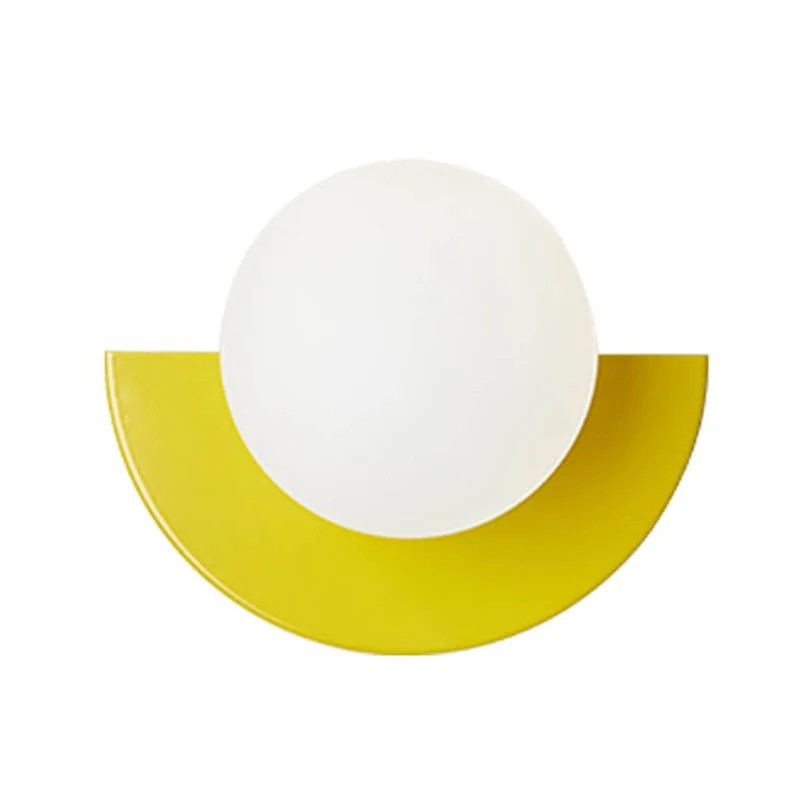 Modern Wall Sconce Colorful Spherical Semi-Circular Lamp
