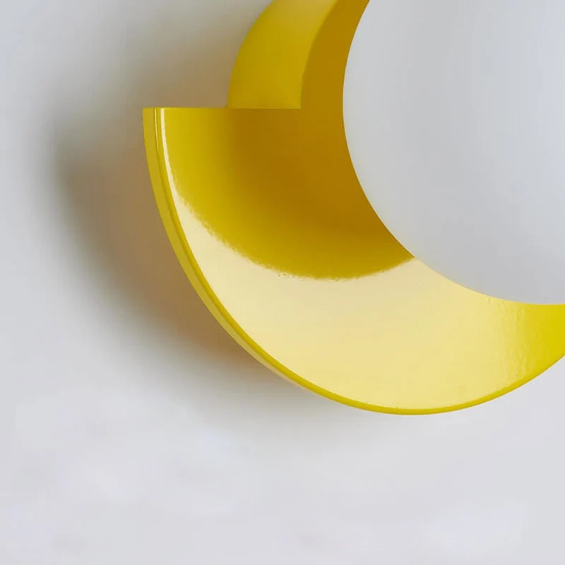 Modern Wall Sconce Colorful Spherical Semi-Circular Lamp