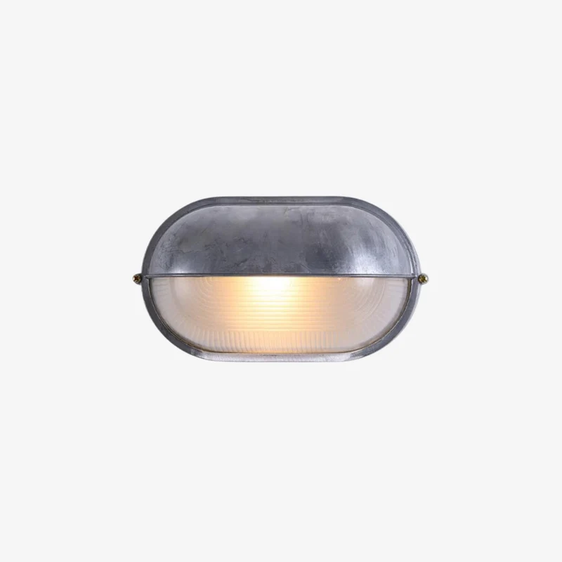 Outdoor industrial bulkhead wall lamp Oval weather-resistant design