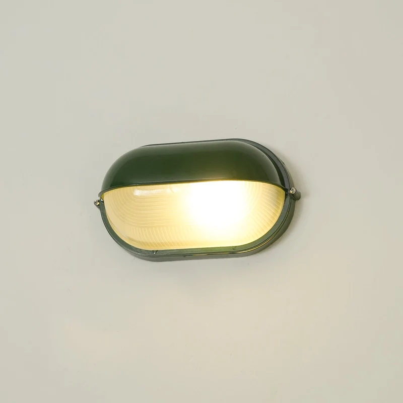 Outdoor industrial bulkhead wall lamp Oval weather-resistant design