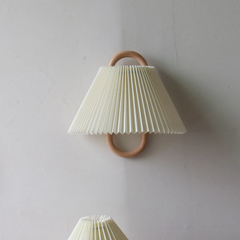 Semi-circular pleated wall sconce modern wall lamp