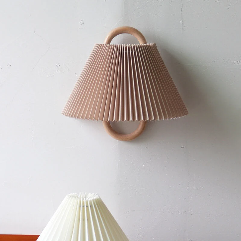 Semi-circular pleated wall sconce modern wall lamp