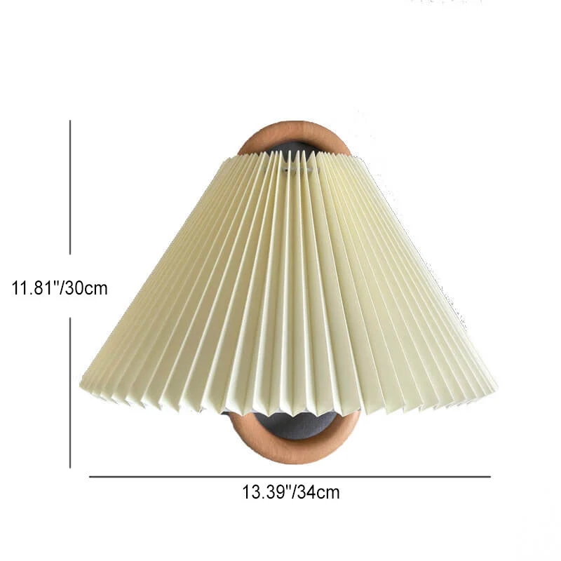 Semi-circular pleated wall sconce modern wall lamp