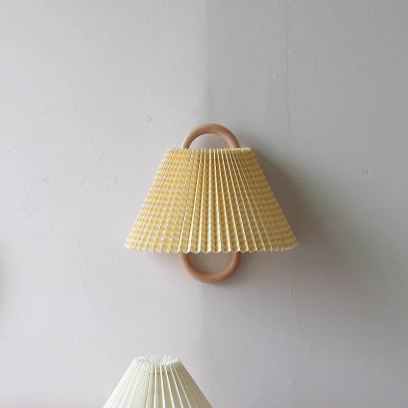 Semi-circular pleated wall sconce modern wall lamp