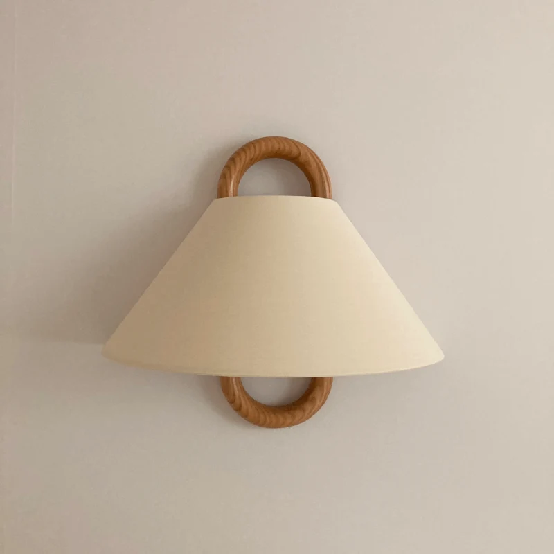 Semi-circular pleated wall sconce modern wall lamp