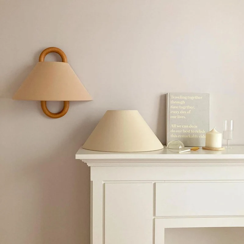 Semi-circular pleated wall sconce modern wall lamp