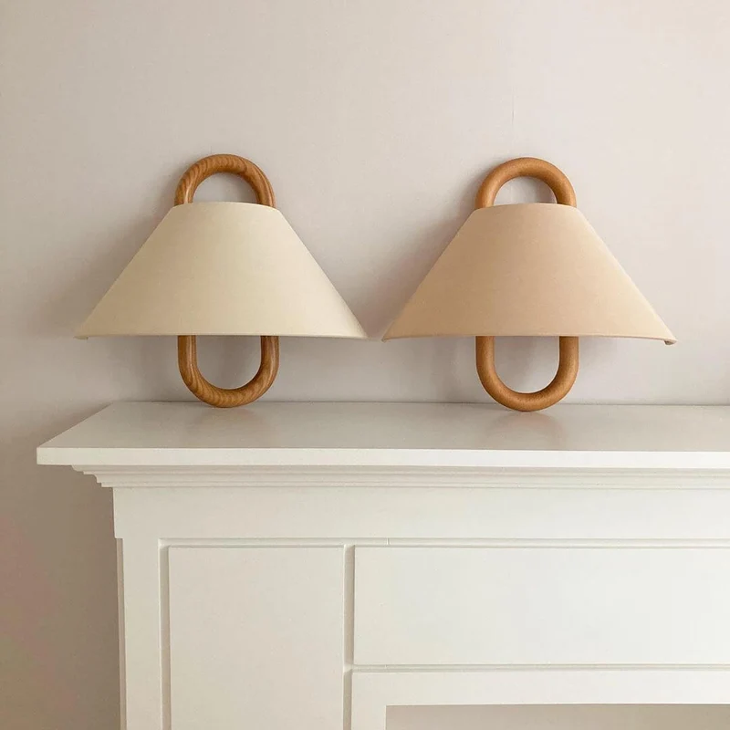 Semi-circular pleated wall sconce modern wall lamp