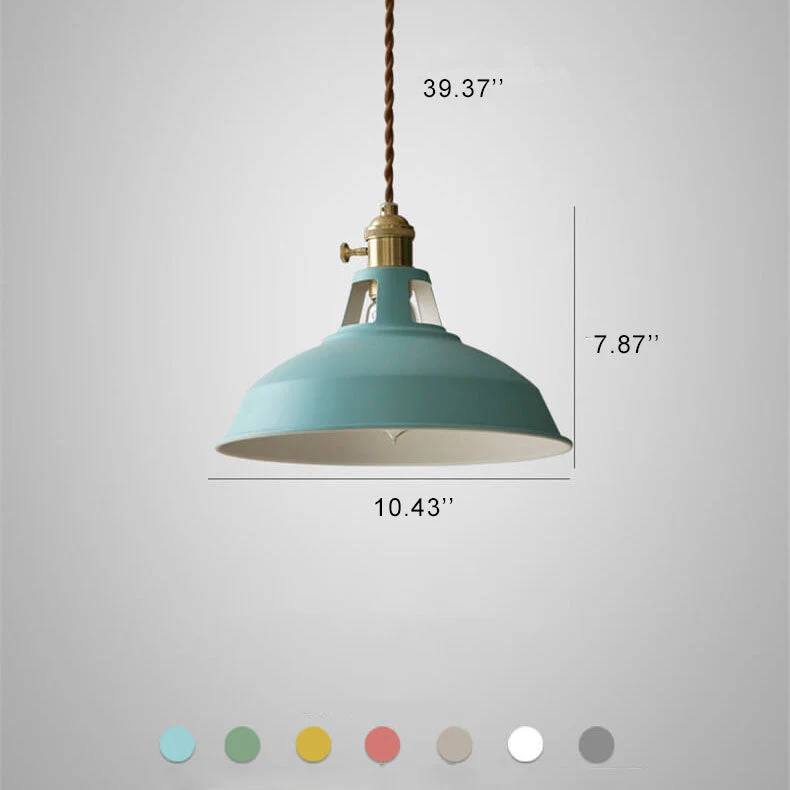 Single colorful industrial hanging ceiling lamp barn style