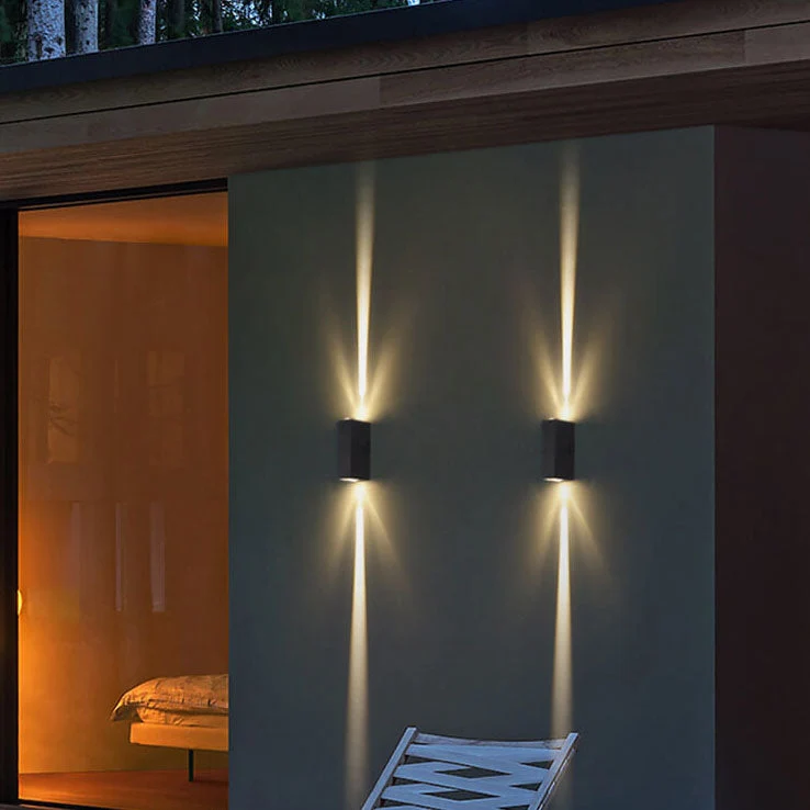 LED wall lamp outdoor lighting waterproof modern rectangular