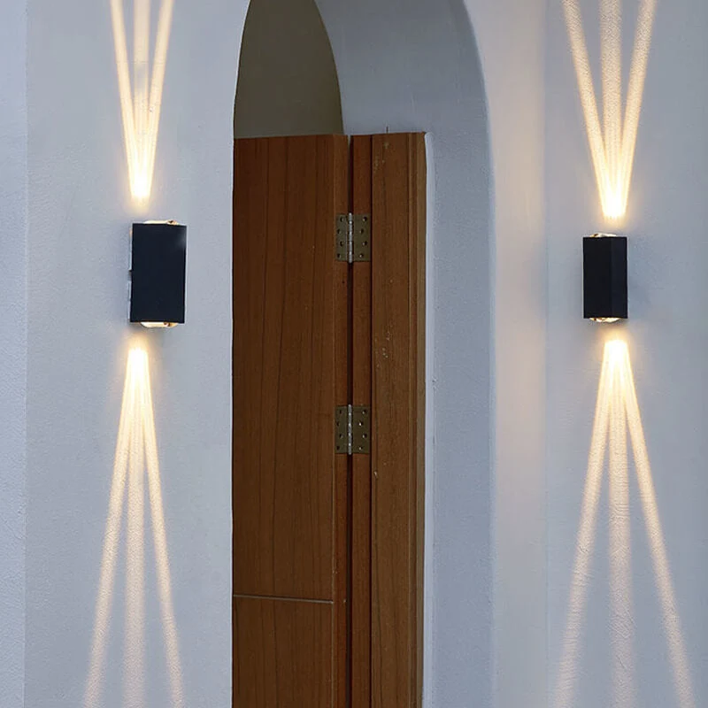 LED wall lamp outdoor lighting waterproof modern rectangular
