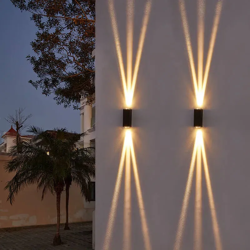 LED wall lamp outdoor lighting waterproof modern rectangular