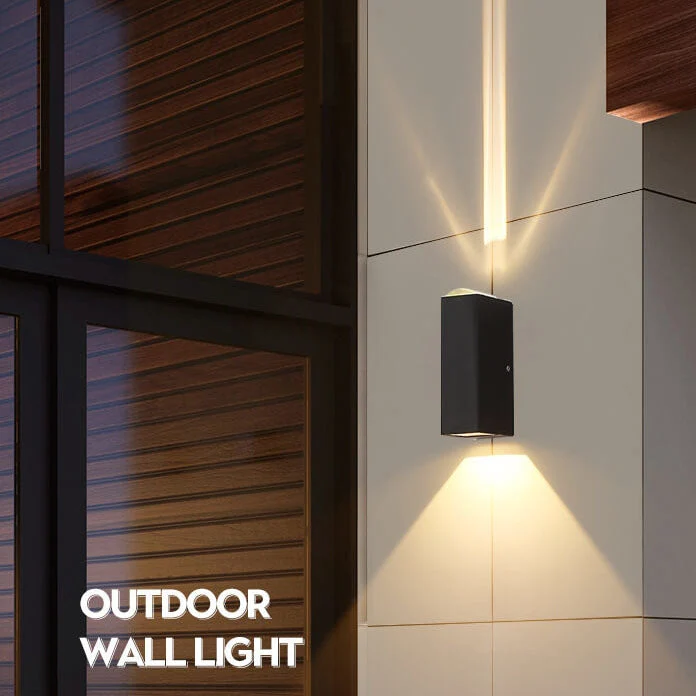 LED wall lamp outdoor lighting waterproof modern rectangular
