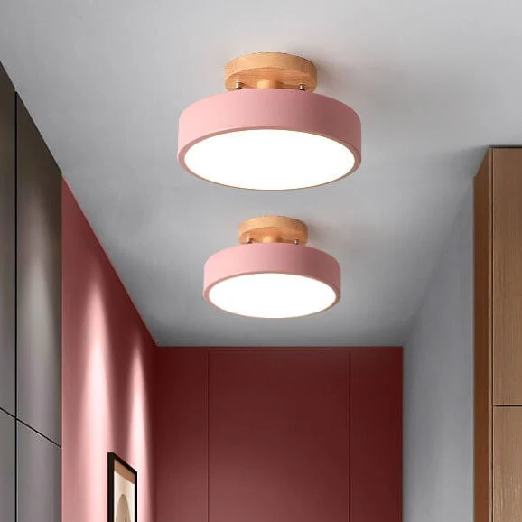 Recessed Scandinavian LED ceiling lamp for interiors