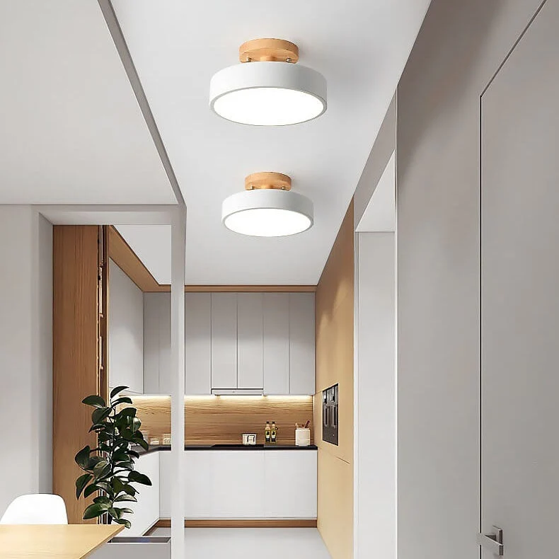 Recessed Scandinavian LED ceiling lamp for interiors