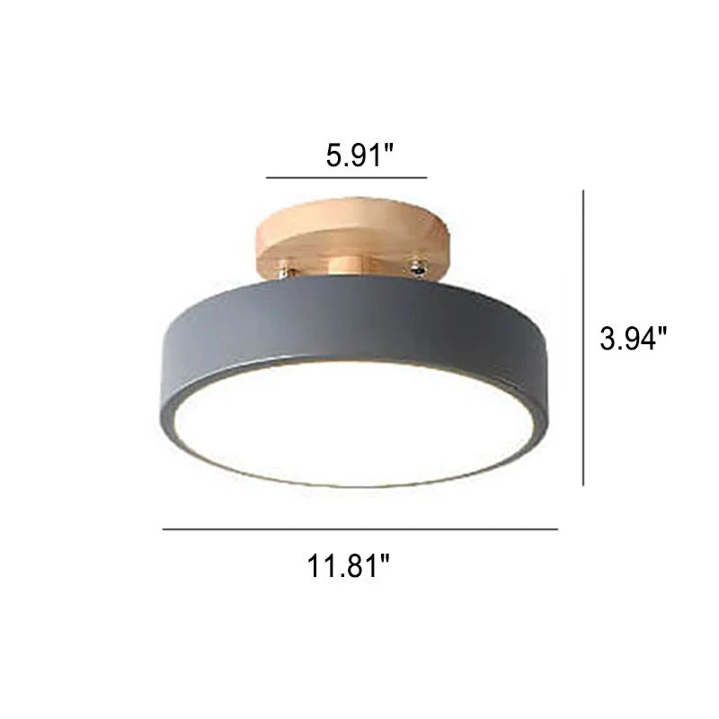 Recessed Scandinavian LED ceiling lamp for interiors