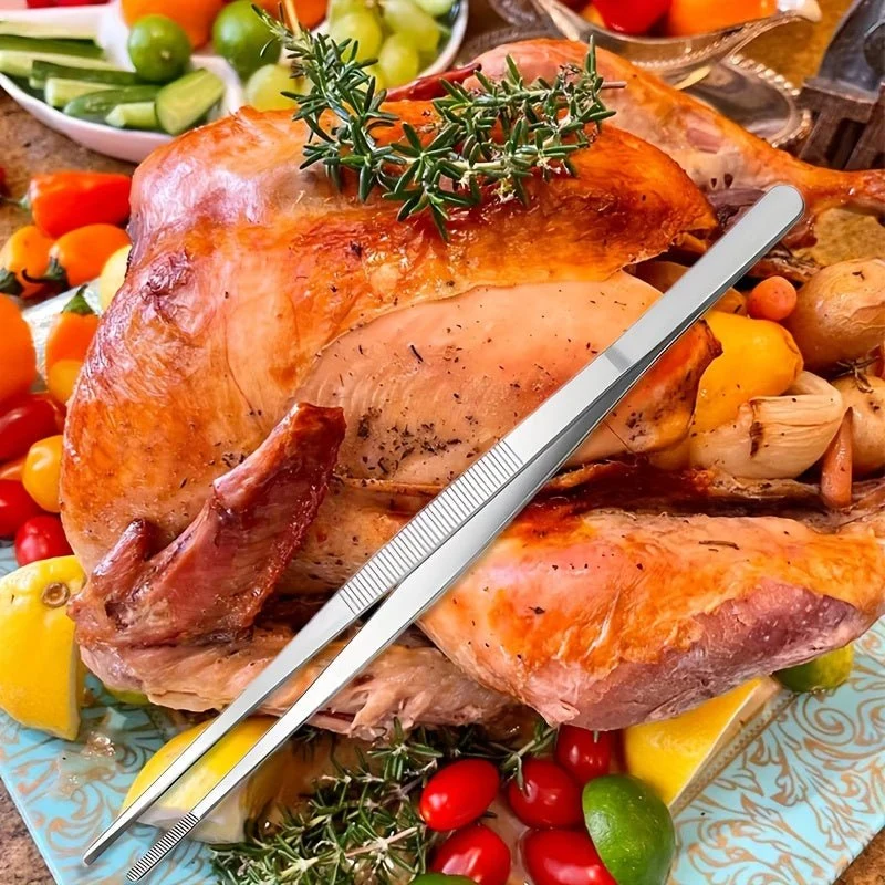 Keukentang RVS – Multifunctionele Precisietang 25 cm voor Koken, Serveren & Grillen