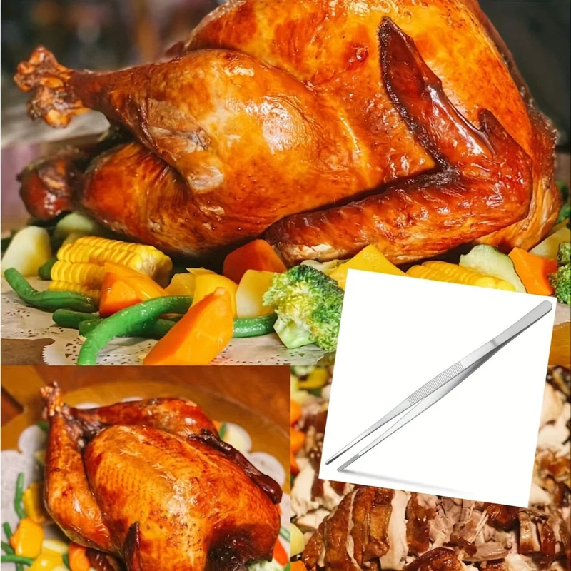 Keukentang RVS – Multifunctionele Precisietang 25 cm voor Koken, Serveren & Grillen