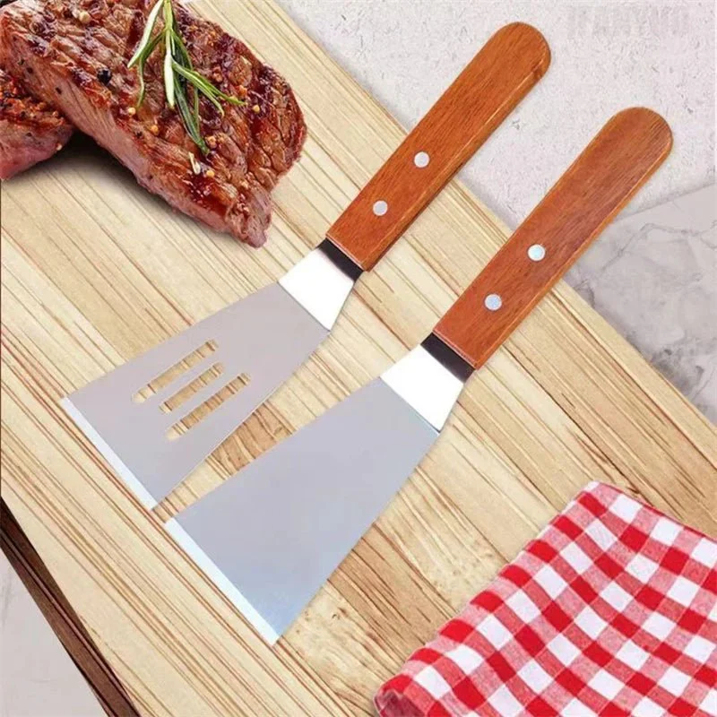 BBQ Spatel – RVS Grillspatel met Stevige Greep voor Bakken en Omdraaien