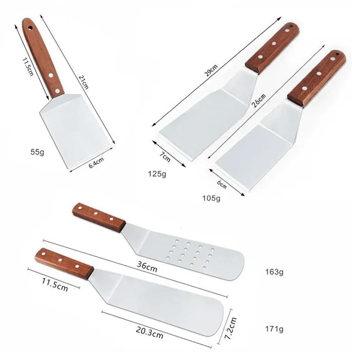 BBQ Spatel – RVS Grillspatel met Stevige Greep voor Bakken en Omdraaien