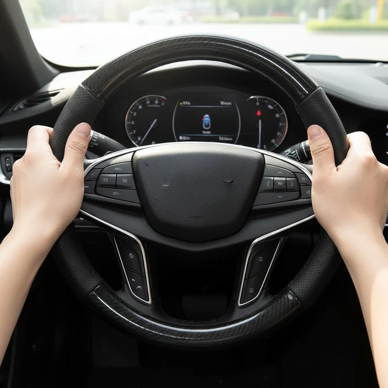 Autostuurhoes met Carbon Look – Antislip Grip van Kunstleer voor Extra Rijcomfort