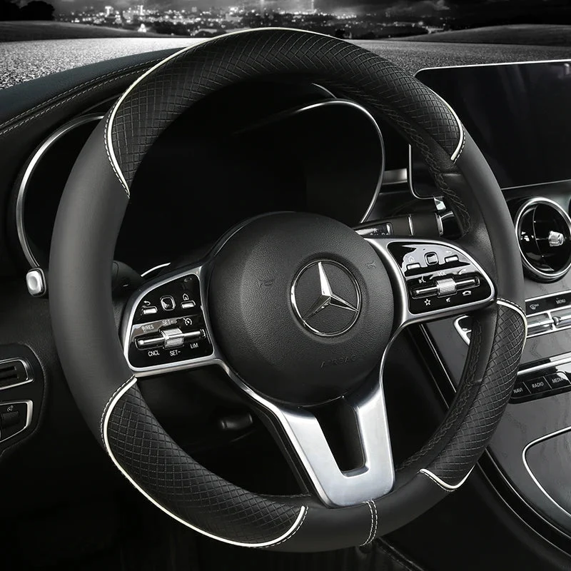 Autostuurhoes van Kunstleer – Antislip Grip met Comfortabel Diamantpatroon
