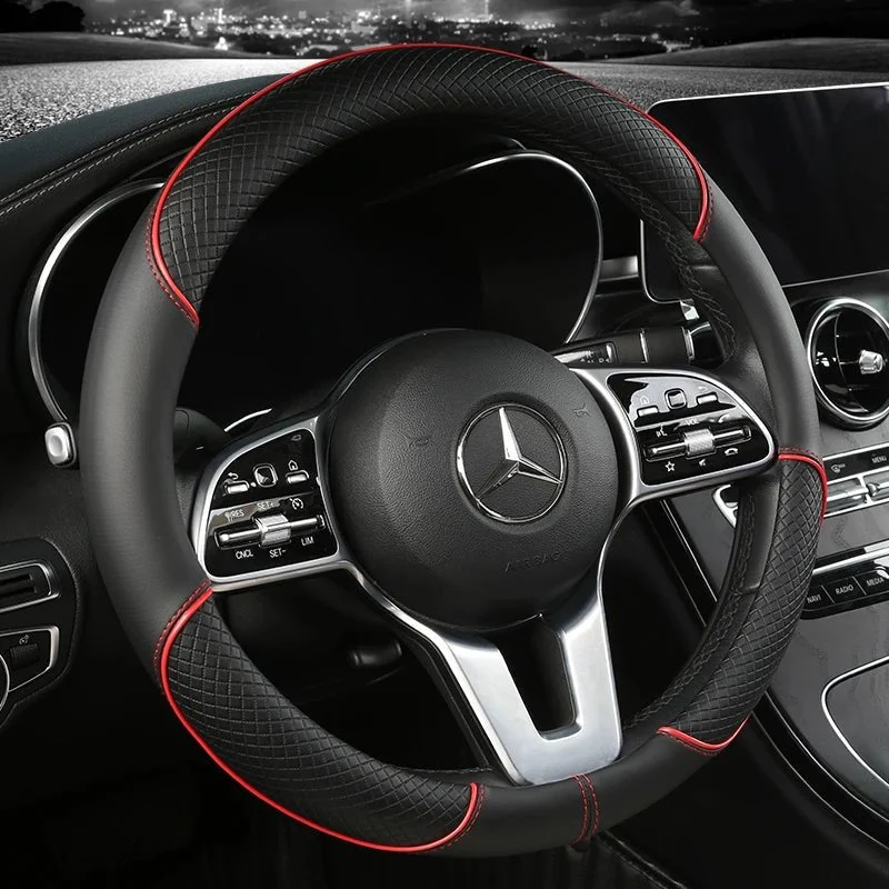 Autostuurhoes van Kunstleer – Antislip Grip met Comfortabel Diamantpatroon