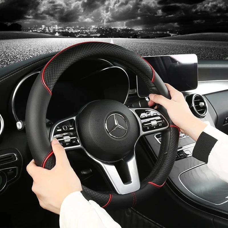 Autostuurhoes van Kunstleer – Antislip Grip met Comfortabel Diamantpatroon