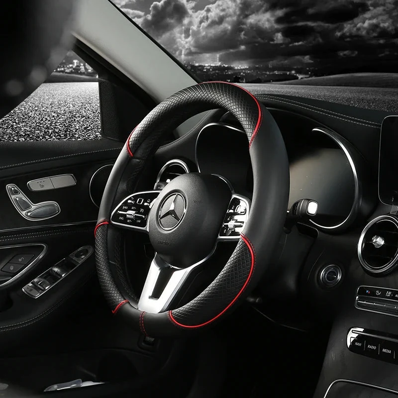 Autostuurhoes van Kunstleer – Antislip Grip met Comfortabel Diamantpatroon