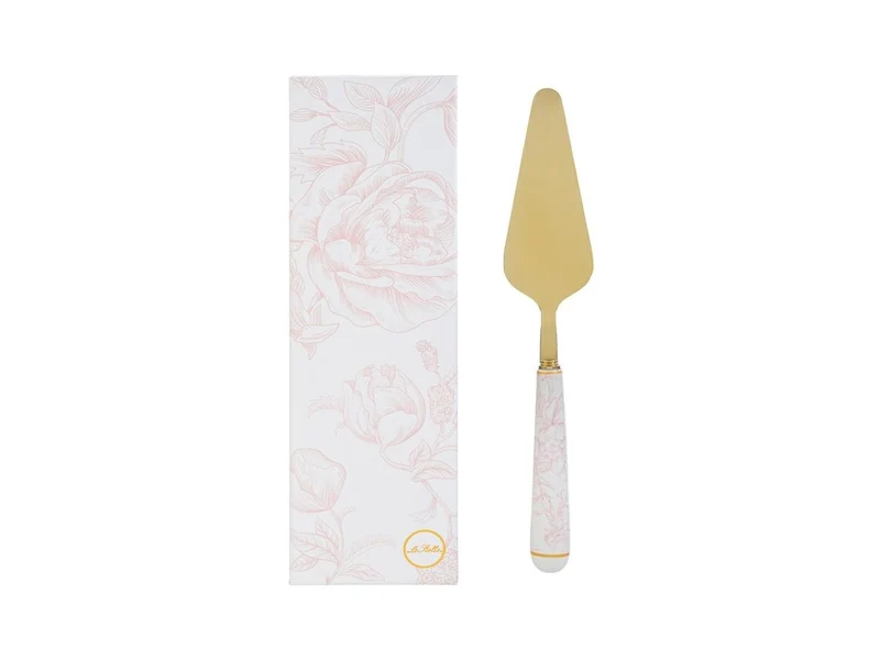 Paletta torta decorazione rosa 25cm con astuccio