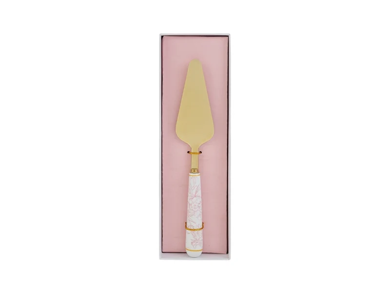Paletta torta decorazione rosa 25cm con astuccio
