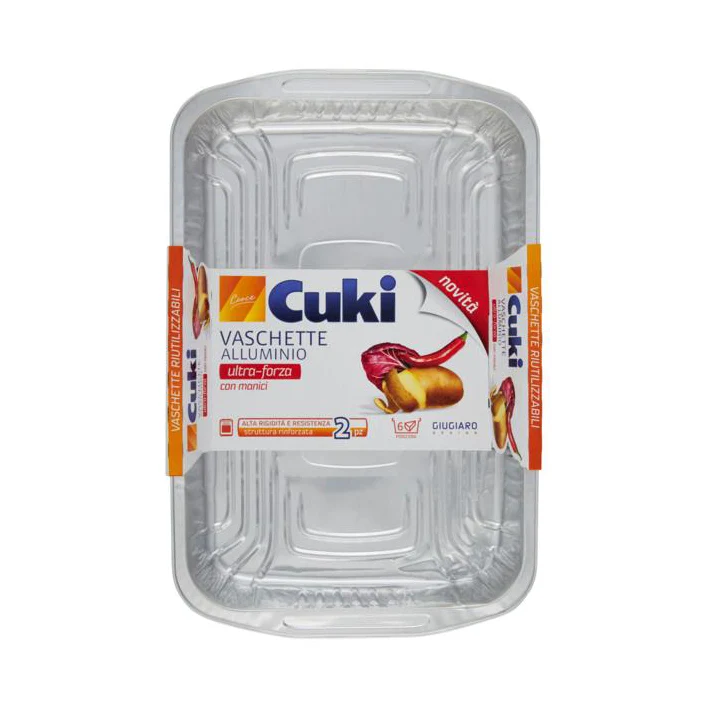 Vaschette Alluminio 2 Pz. 22,7x17,8x4,4 Cuki