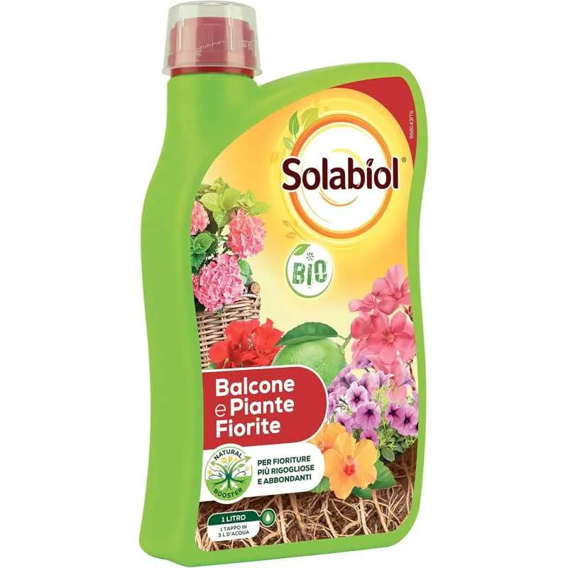 Concime Balcone e Piante Fiorite 1LT Biologico Solabiol