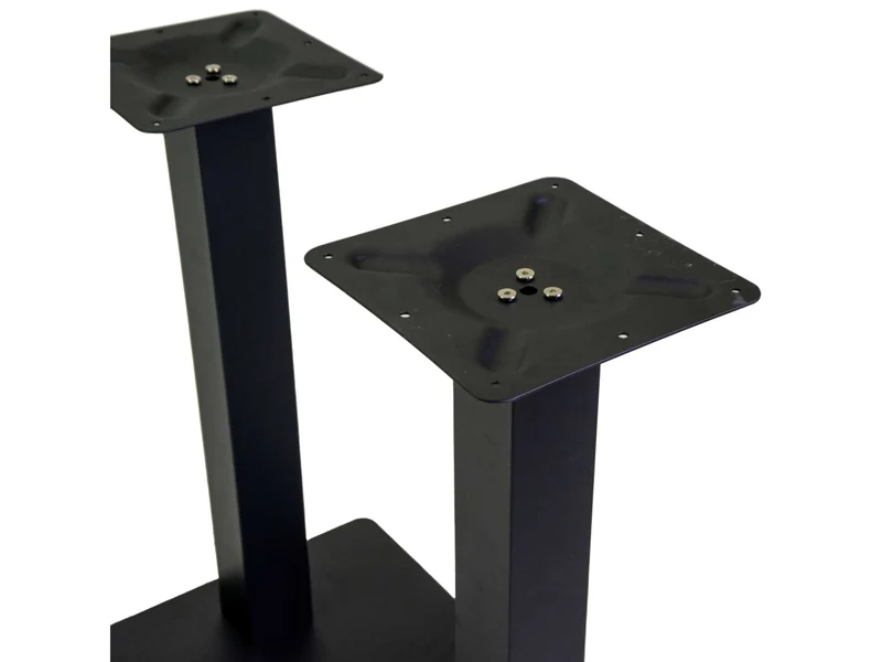 Base tavolo in acciaio rettangolare nero 40x70xh.72cm
