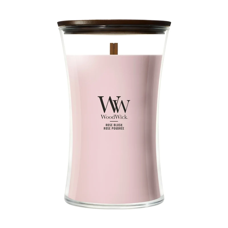 Candela a Clessidra Grande 609g Rosa WoodWick