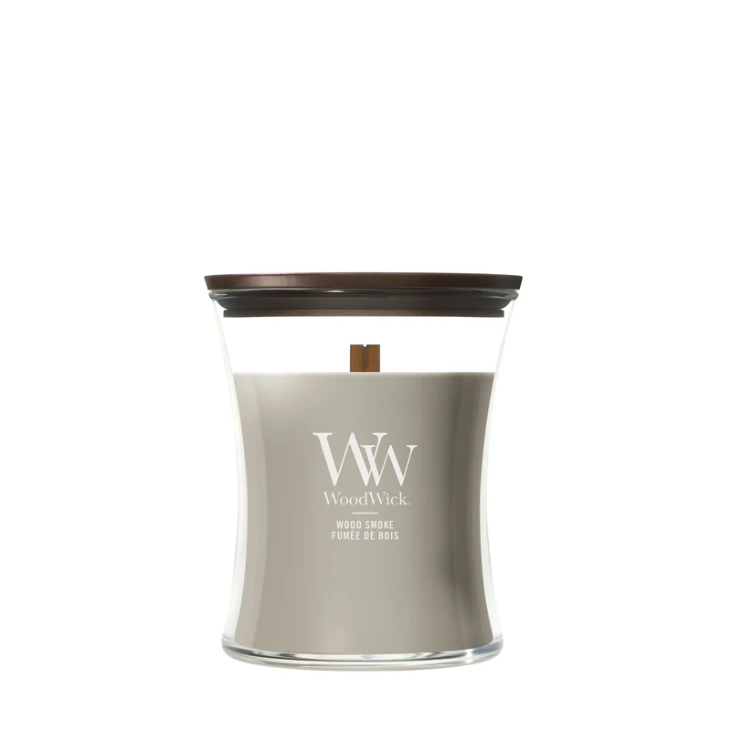 Candela a clessidra media Wood Smoke 275g Marrone WoodWick