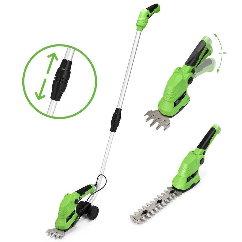 Forbici Cesoie Sfoltirami Elettrico a Batteria con Manico Tagliaerba Tagliasiepi