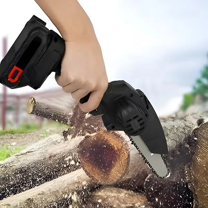 Mini Motosega con Doppia Batteria Sega Portatile per Potatura con Accessori