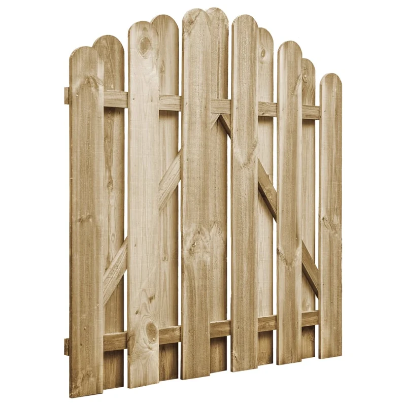Cancello da Giardino in Legno di Pino Impregnato 100x100 cm