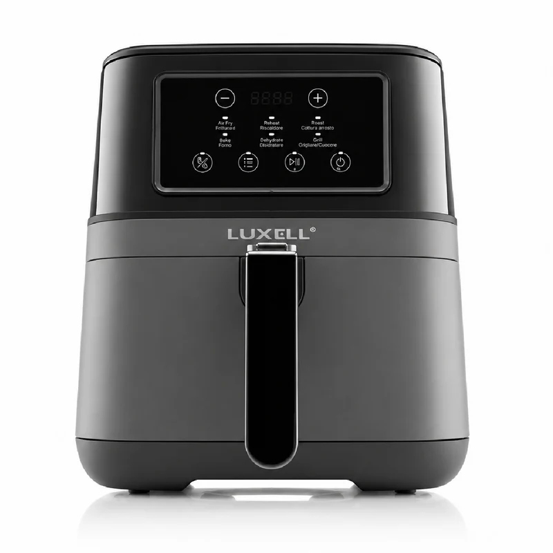 Friggitrice ad Aria 7.5 Litri 1850W Digitale Led 6 Programmi Senza Olio Nero