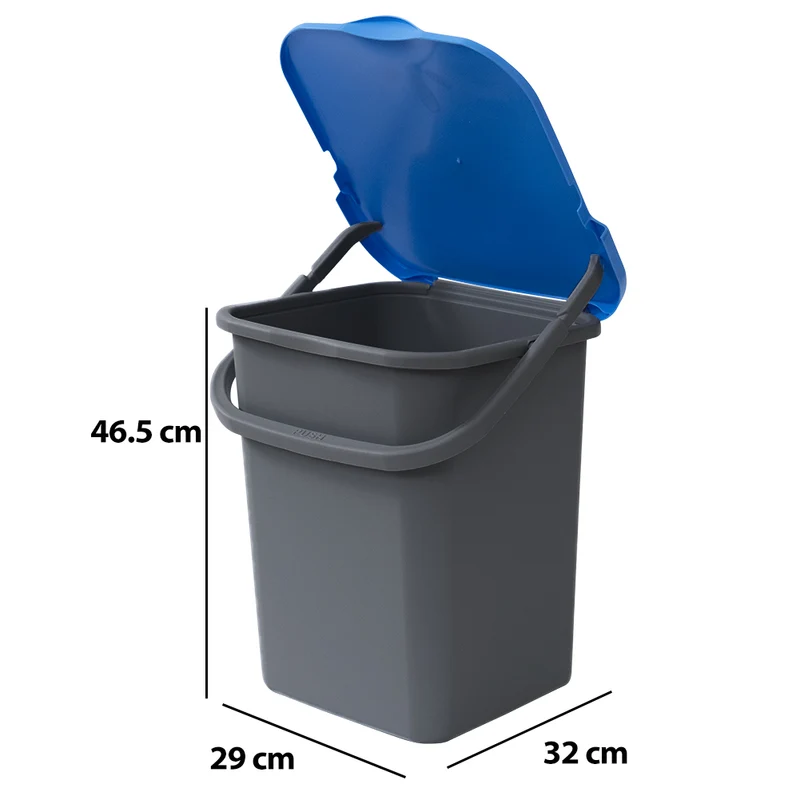 3 Pattumiere Premi' Plus 24L Apertura Push Raccolta Differenziata 32×29×46.5cm