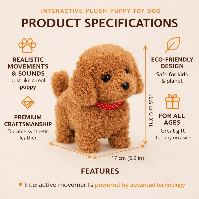 Walking Toy Dog for Kids Interactive Puppy with Sounds