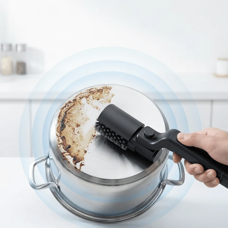 Grillborstel – Elektrische reinigingsborstel met 3 standen en ergonomisch handvat
