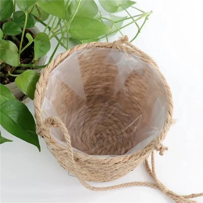Hangplantenmand – Gevlochten jute plantenhanger met natuurlijke uitstraling en ruimtebesparend ontwerp