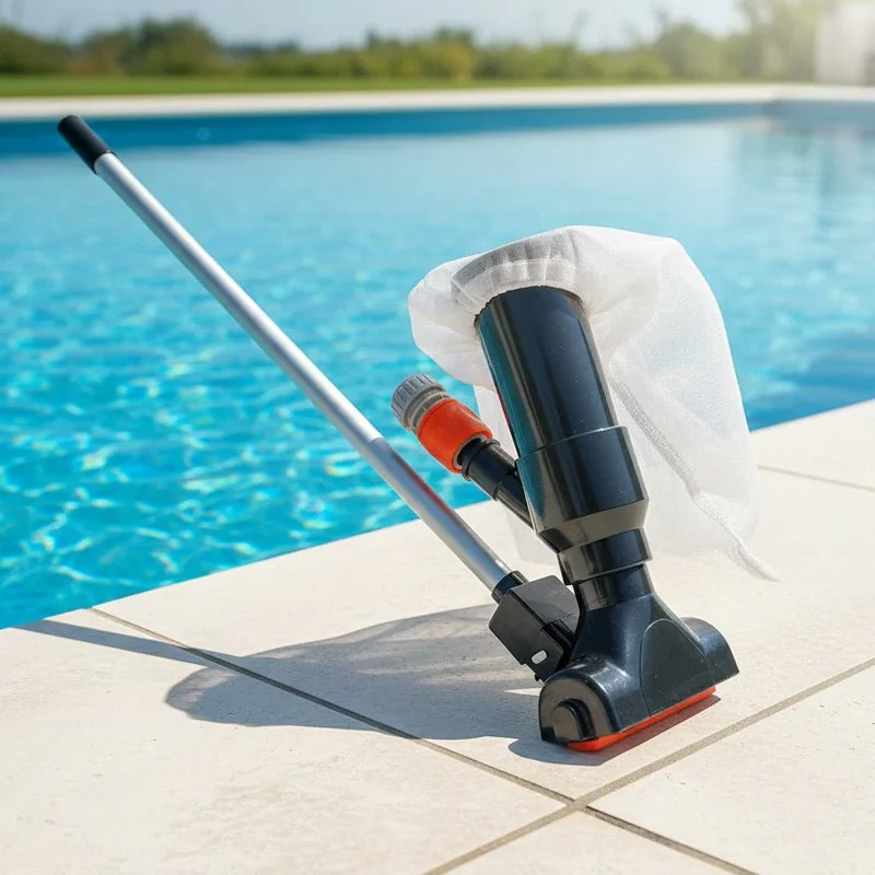 Zwembadstofzuiger Set – Handmatige Reinigingskop met Skimmernet voor Grondige Zwembadreiniging
